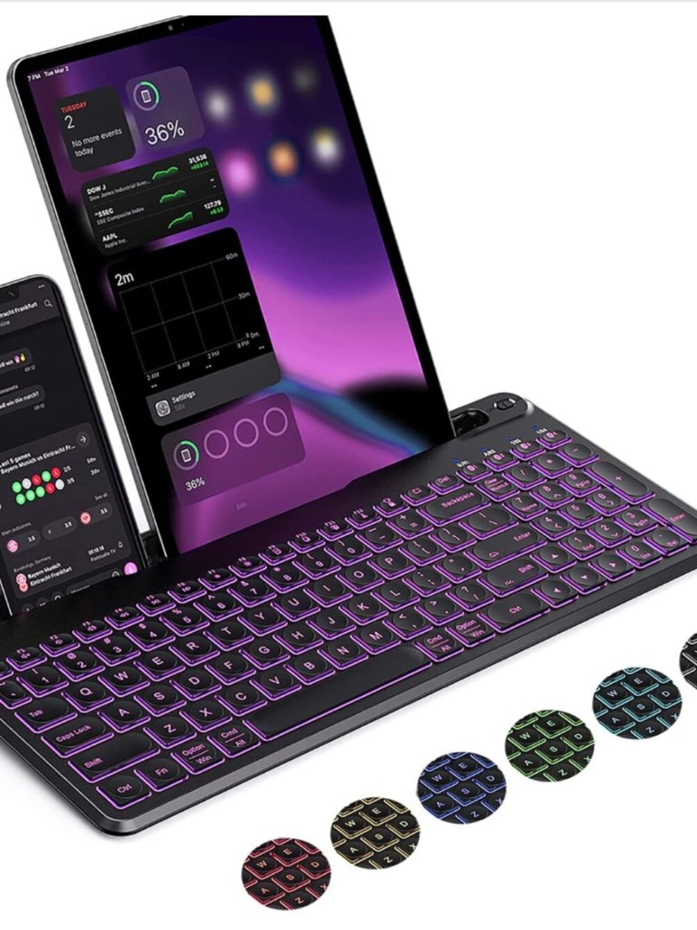 seenda Backlit Multi-Device Bluetooth Keyboard - New